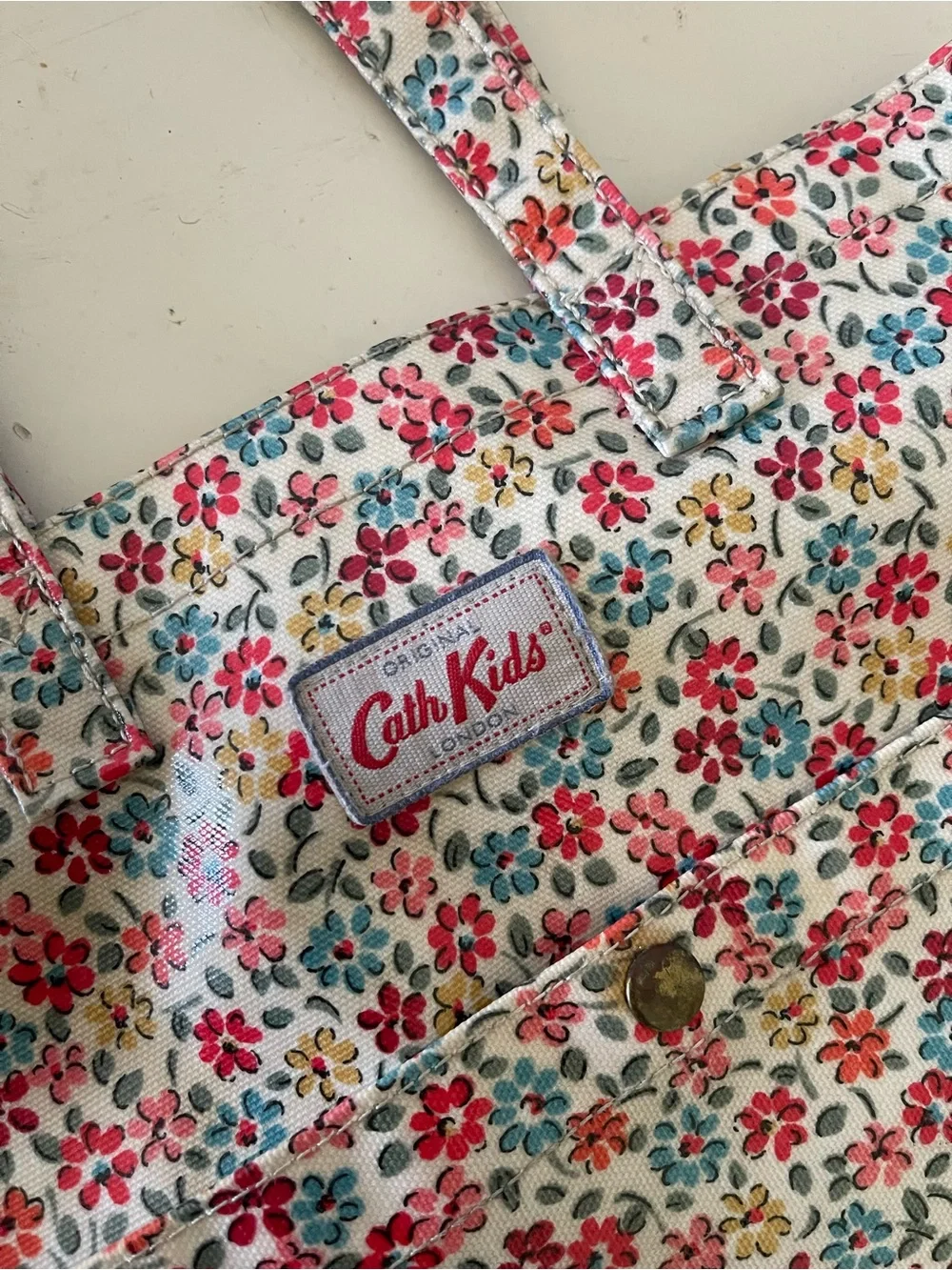 Cath Kidston Cream Floral Tote with Pink, Blue & Yellow Flowers